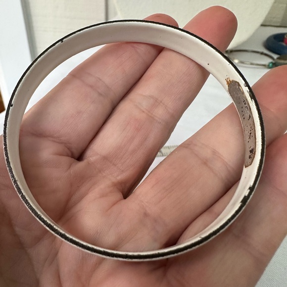 Amish PA Dutch metal enameled bracelet - Picture 4 of 6